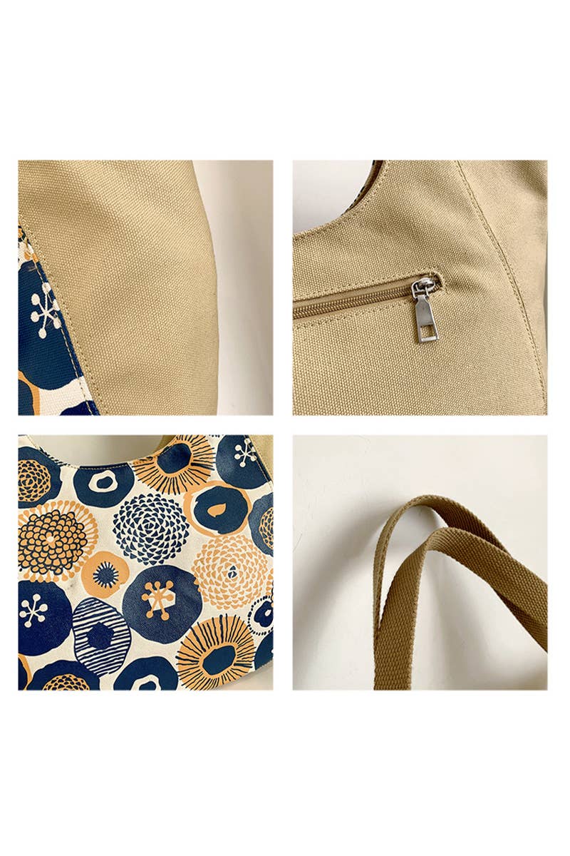 MODERN PATTERNED CASUAL CANVAS SHOULDER BAG_CWAB0511