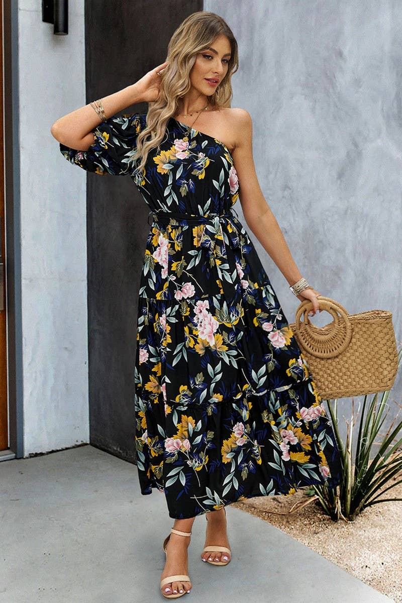 CWDMD4609_SUMMER ELEGANT ONE-SHOULDER MAXI DRESS