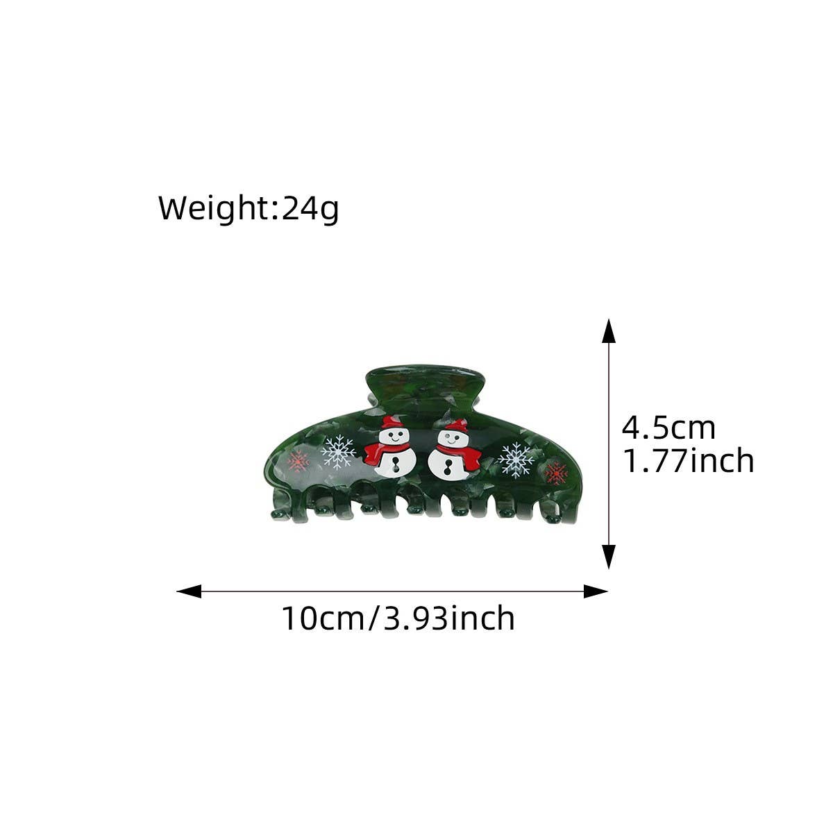 Gingerbread Man Hair Claw, Xmas Cartoon Bun Clip_CWAHA1598