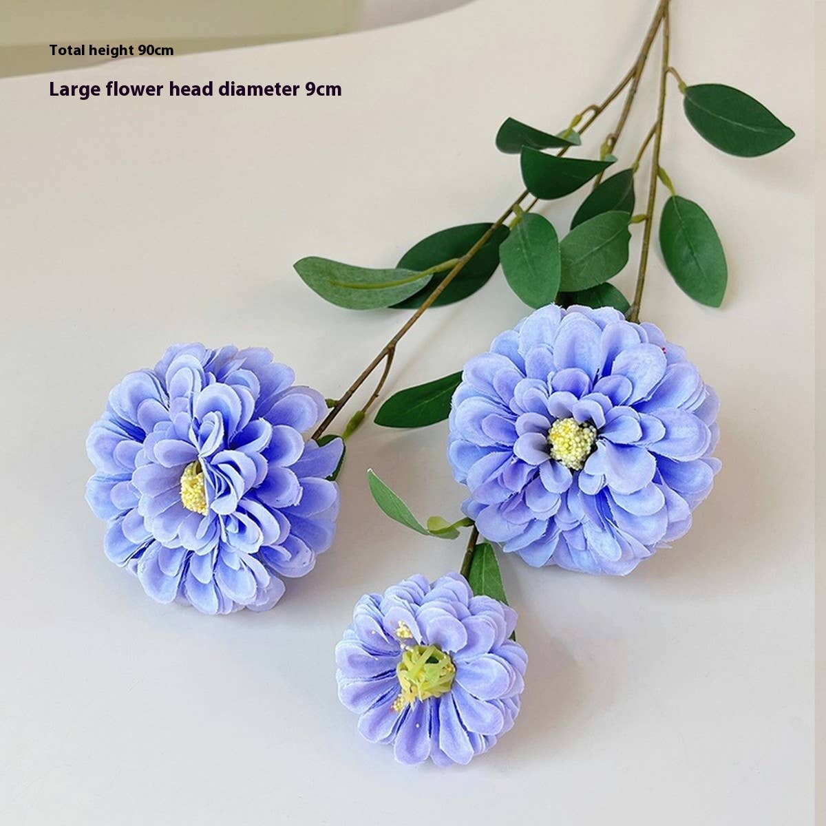 Faux Long-Stem Marigold Peony Flower for Decor