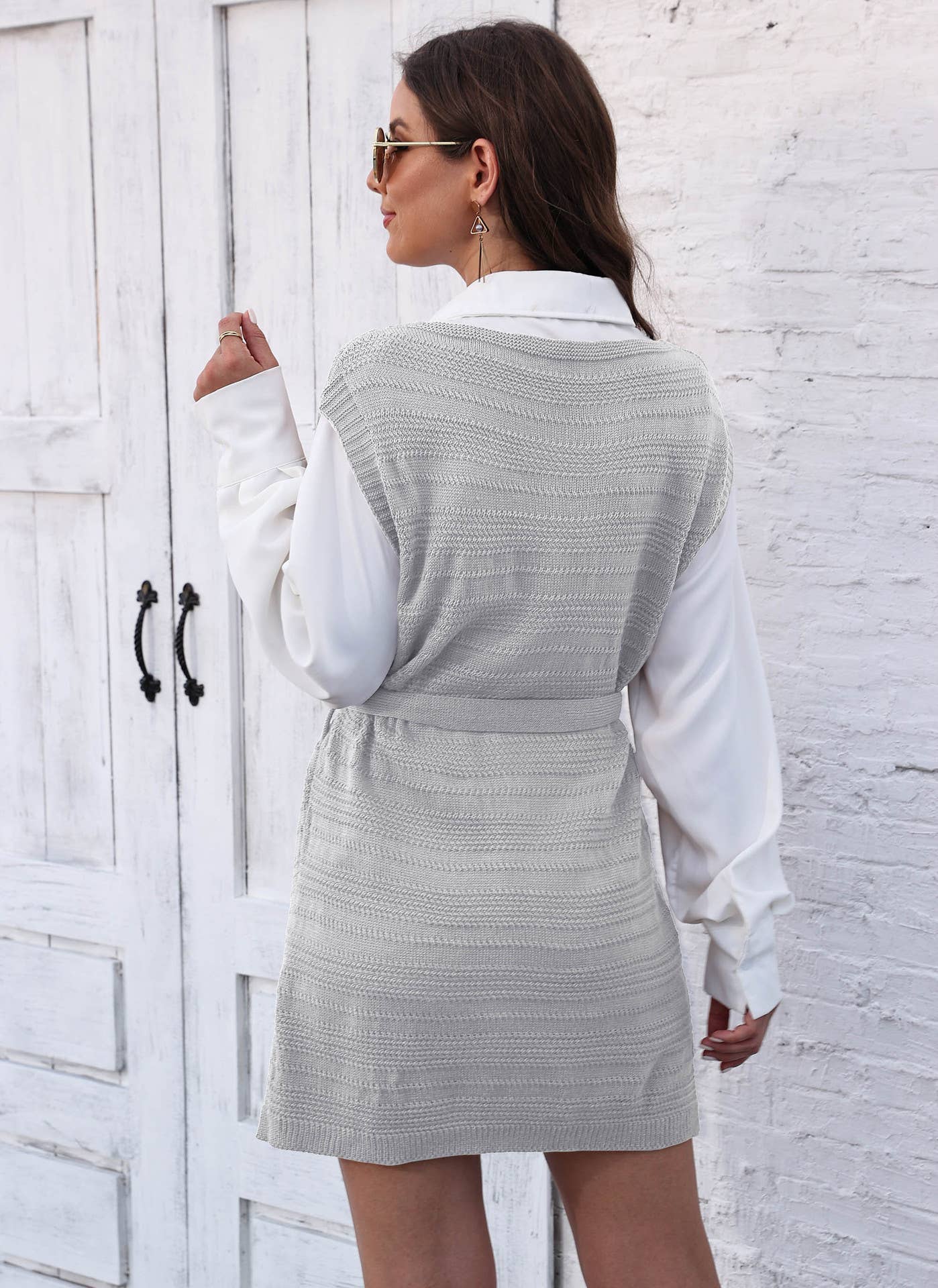 Ribbon split woven sundress