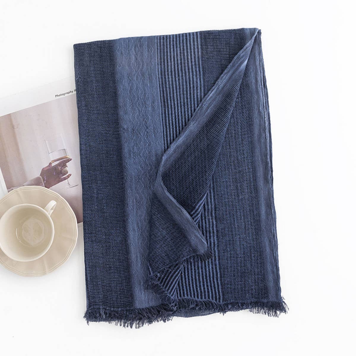 Boho Faux Cashmere Scarf - Vintage Wrap for Women_CWASC1005