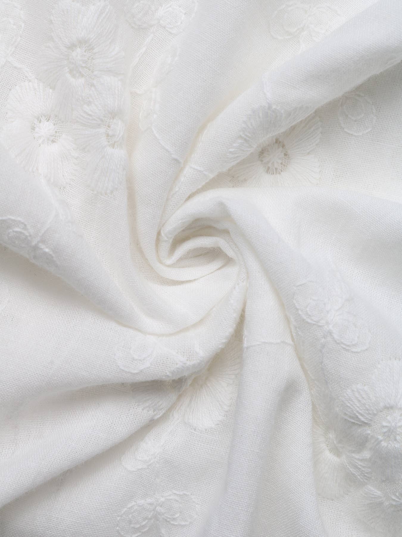 Lapel cotton single-breasted embroidered shirt