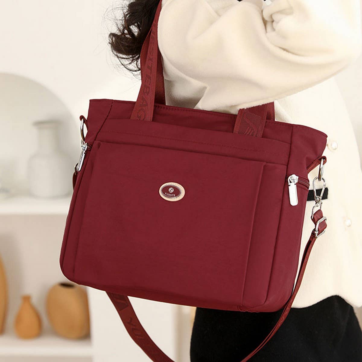 LARGE CAPACITY NYLON SHOULDER CROSSBODY BAG_CWAB3512