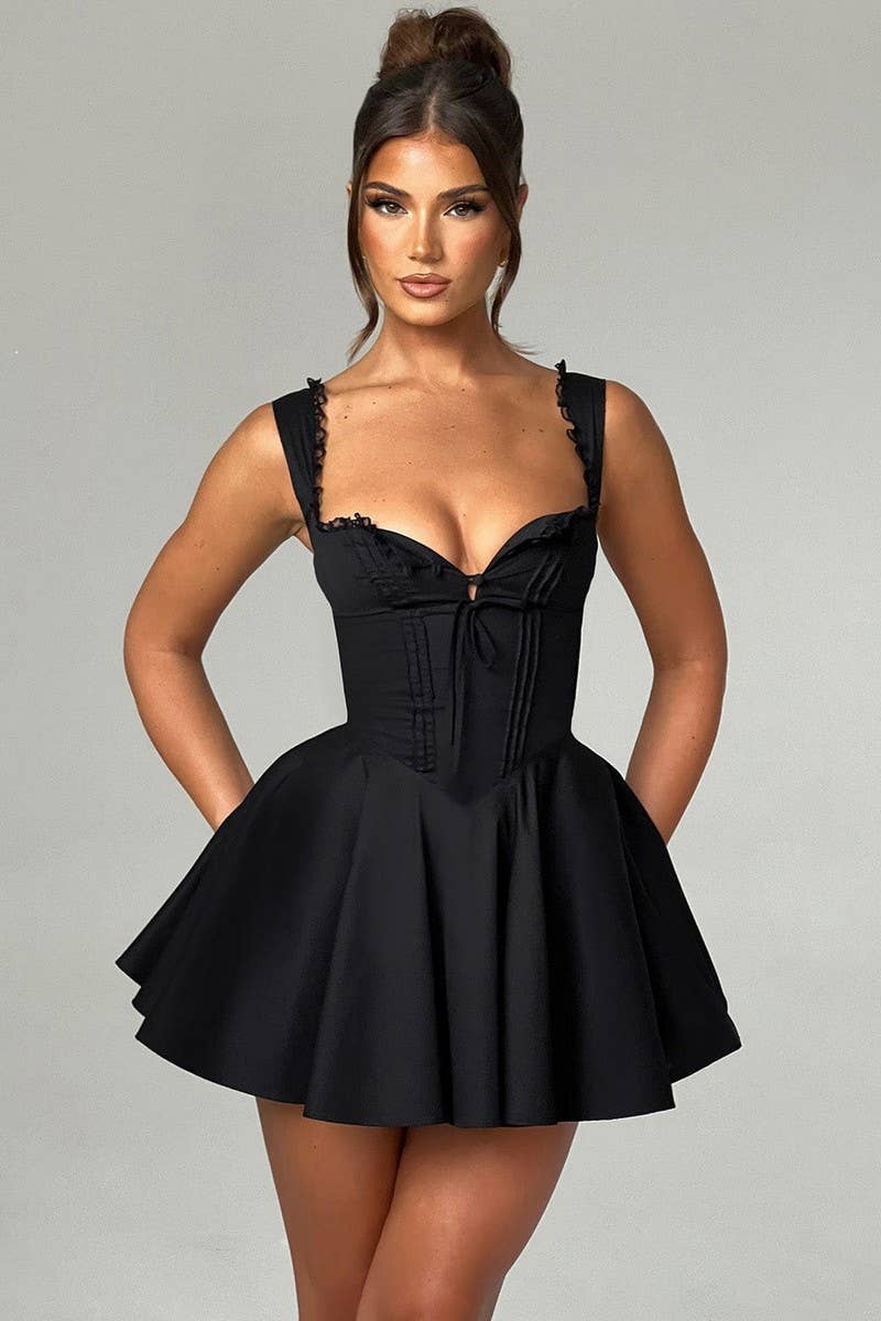 CWDSD8122_LACE SPLICE SEXY BACKLESS BODYCON MINI DRESS