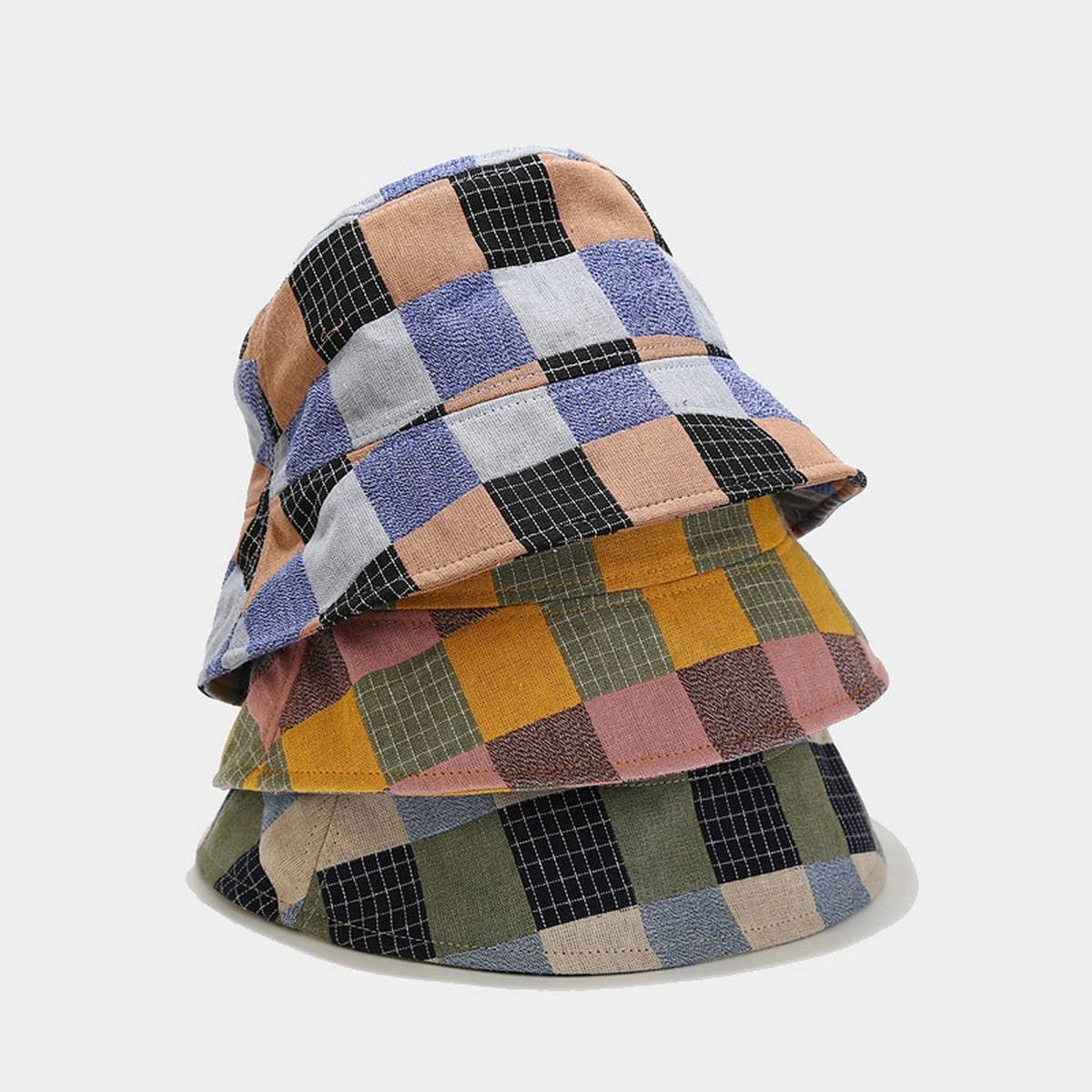 2024 NEW COLOR PLAID BUCKET HAT_CWAH1646