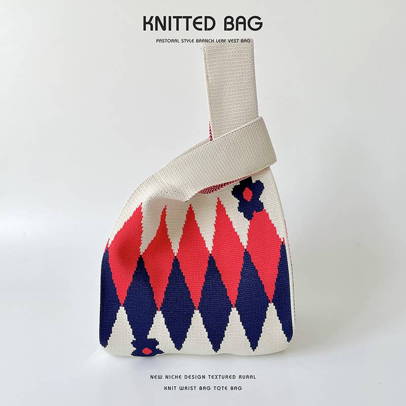 Flower series versatile knitted bag