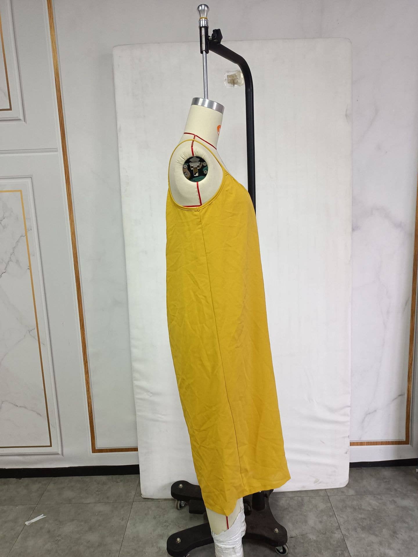 Loose solid color casual halter jumpsuit wide leg