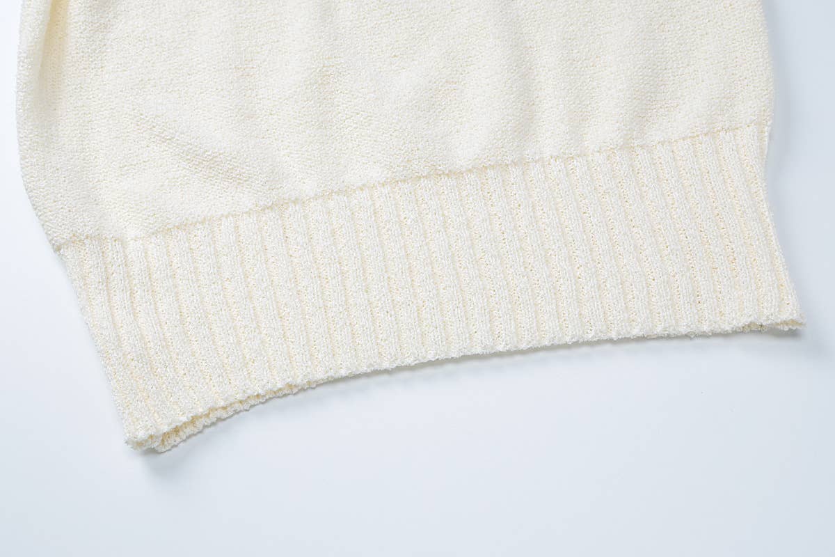 SLOUCHY OFF-THE-SHOULDER SOLID COLOR KNIT