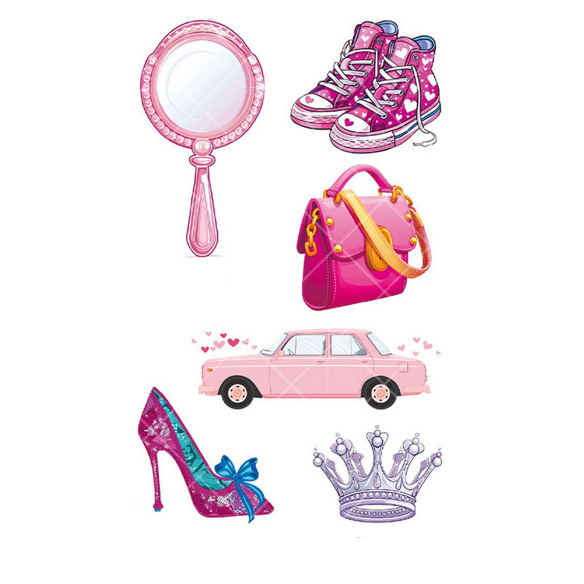 Pink Guitar Girl Tattoos ??Waterproof Kids Party_CWMM8382