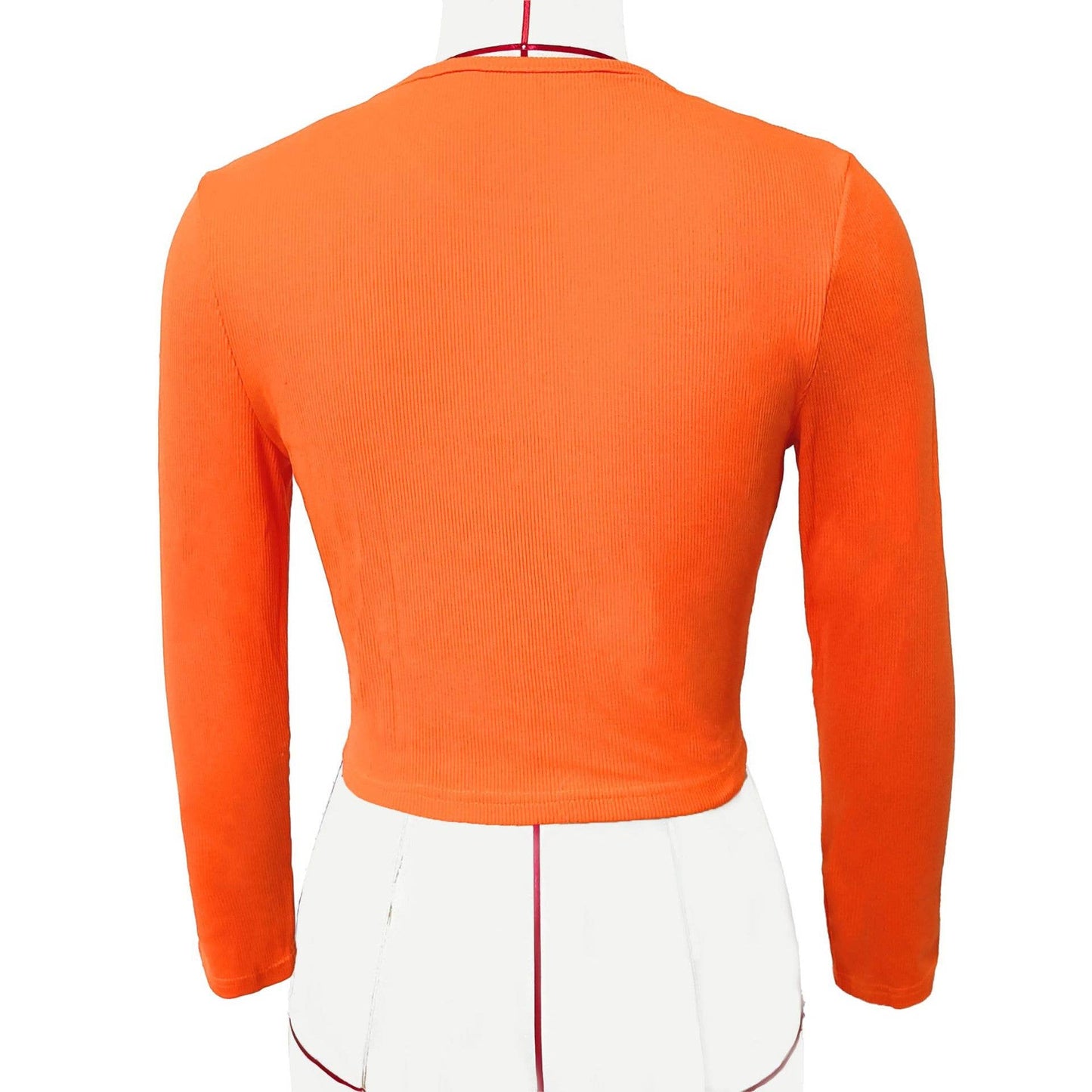 SLIM OFF-THE-SHOULDER  IRREGULAR LONG-SLEEVED TOP