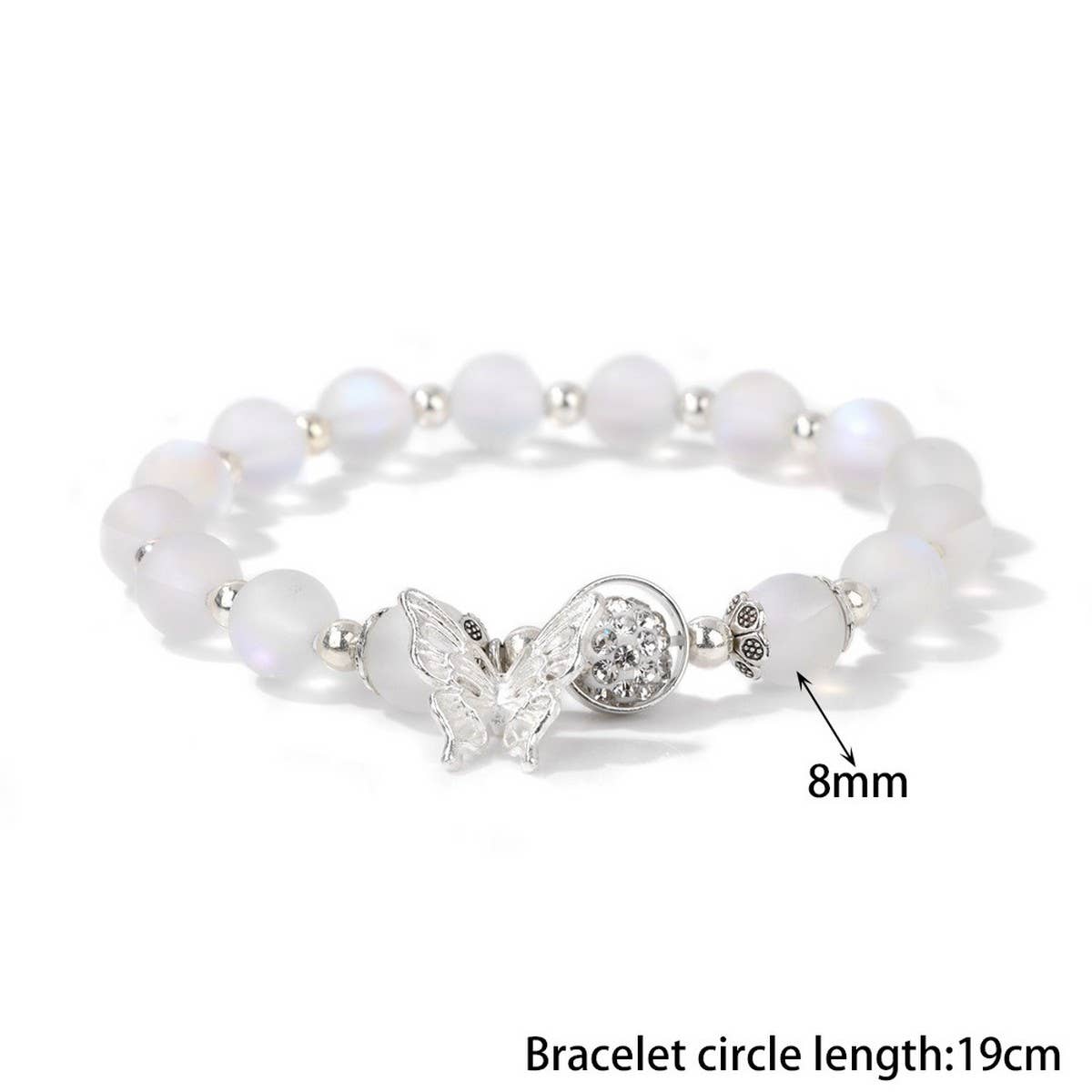SUMMER BUTTERFLY WHITE MOONLIGHT BRACELET_CWAJE2089