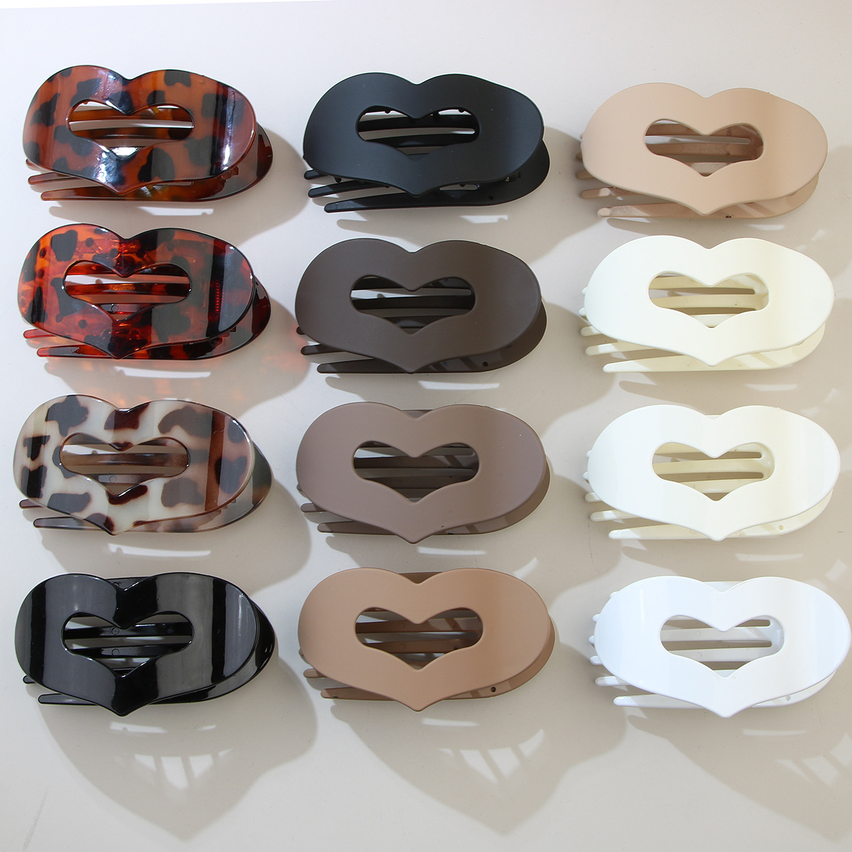 Love Shape Duckbill Clip ? No-Slip Half-Up Pin