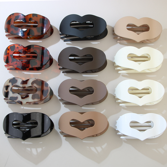 Love Shape Duckbill Clip ? No-Slip Half-Up Pin