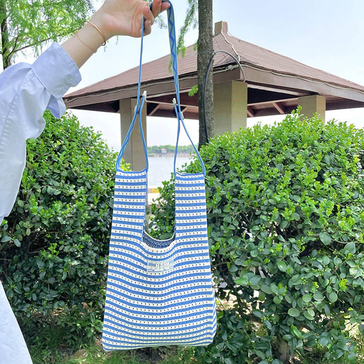 ADJUSTABLE KNITTED TWILL CROSSBODY HANDBAG STRAP_CWMM1067