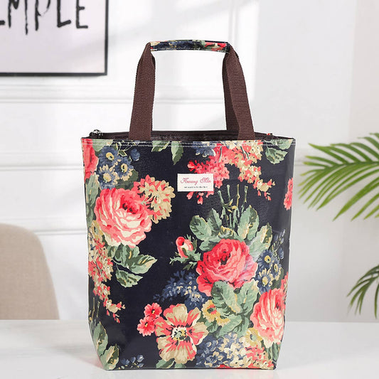 WATERPROOF FLORAL MULTI-LAYER CANVAS SHOULDER BAG_CUAB0189
