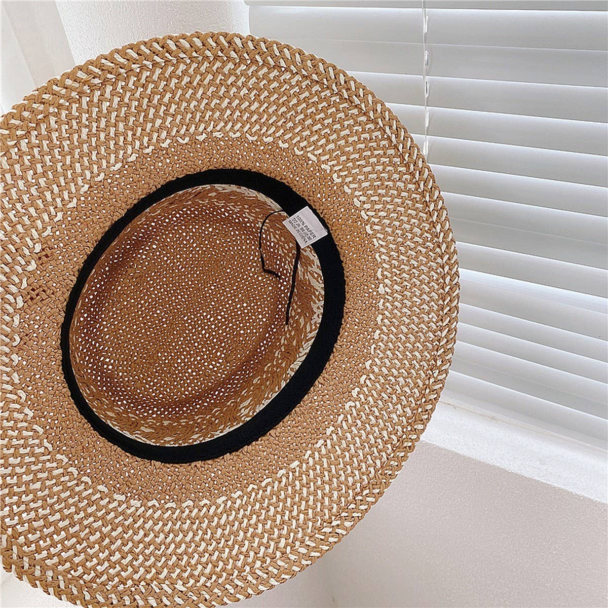 BRITISH RETRO HANDMADE WOVEN STRAW HAT_CWAH1171