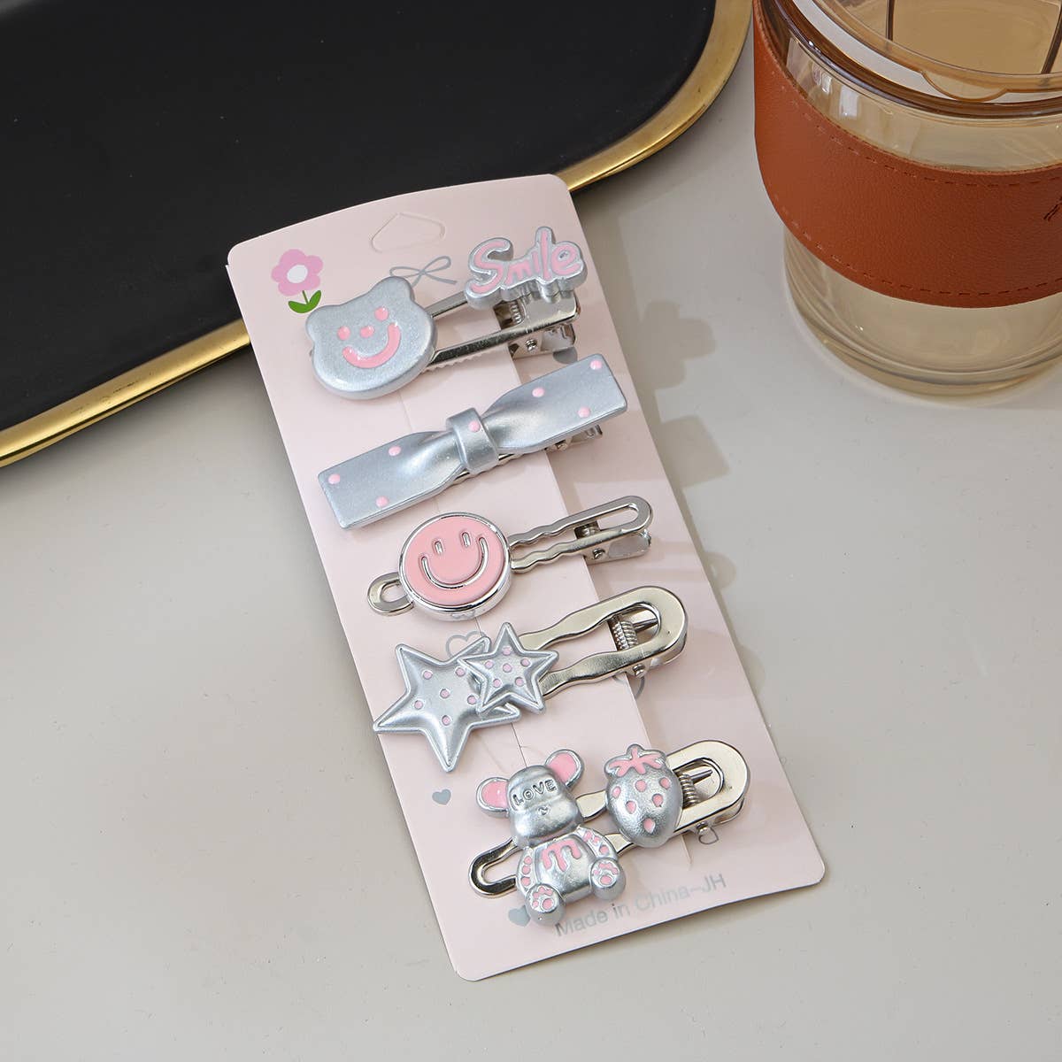 Five sets of cartoon children's hairpins