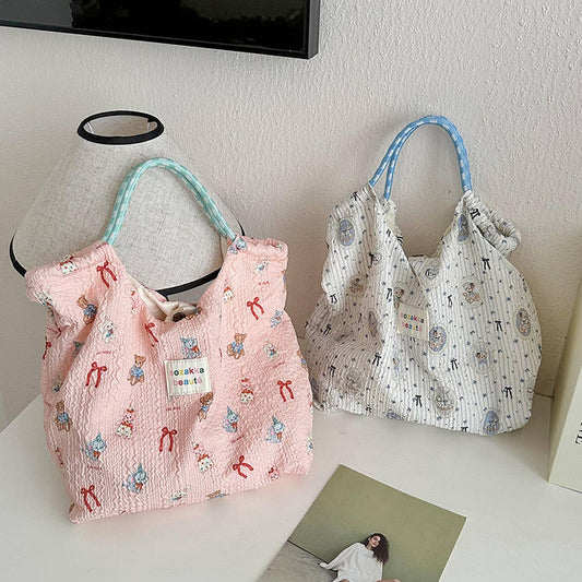 2024 NEW EMBOSSED CUTE SWEET CANVAS BAG_CWAB3080