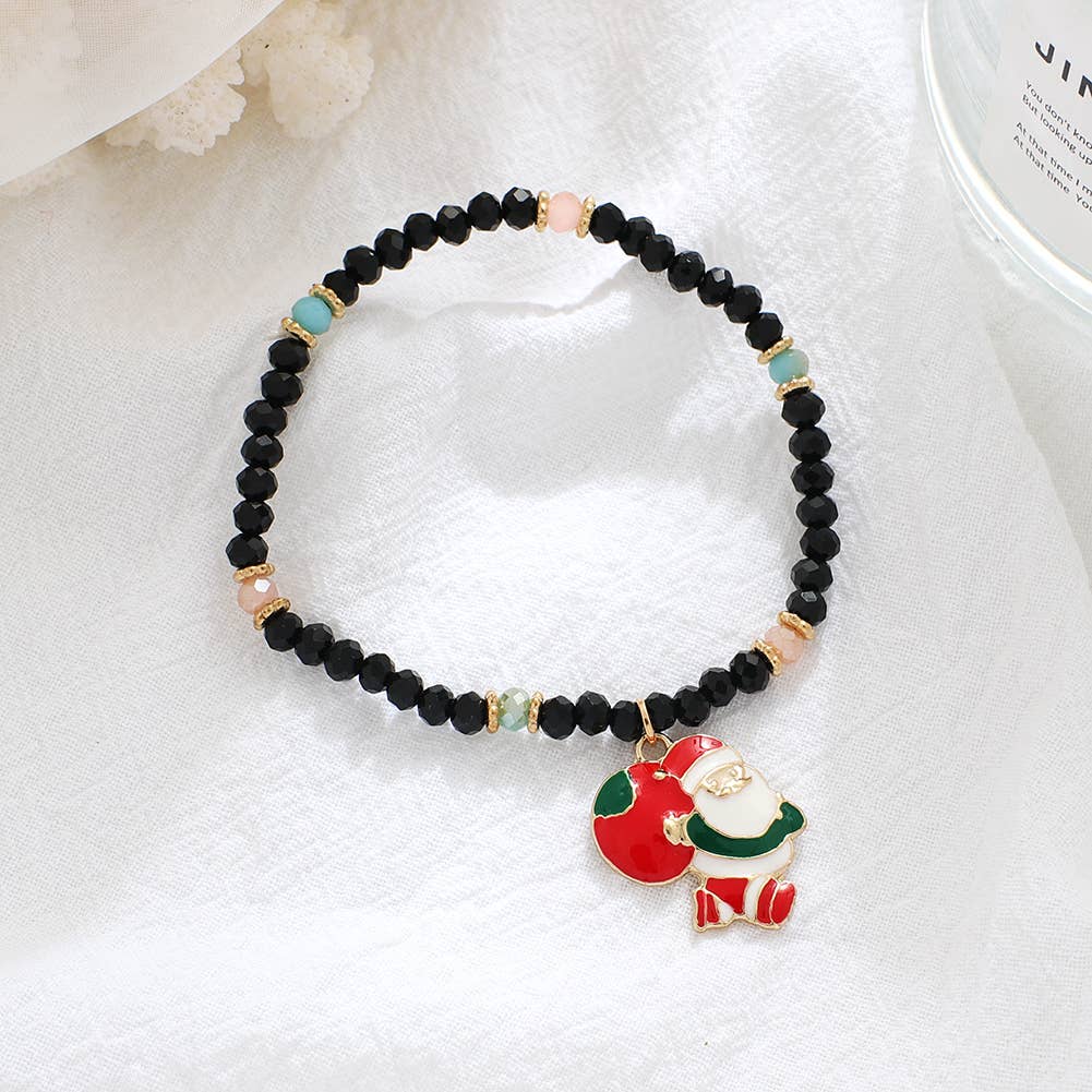 CHRISTMAS PENDANT BEADED BRACELET