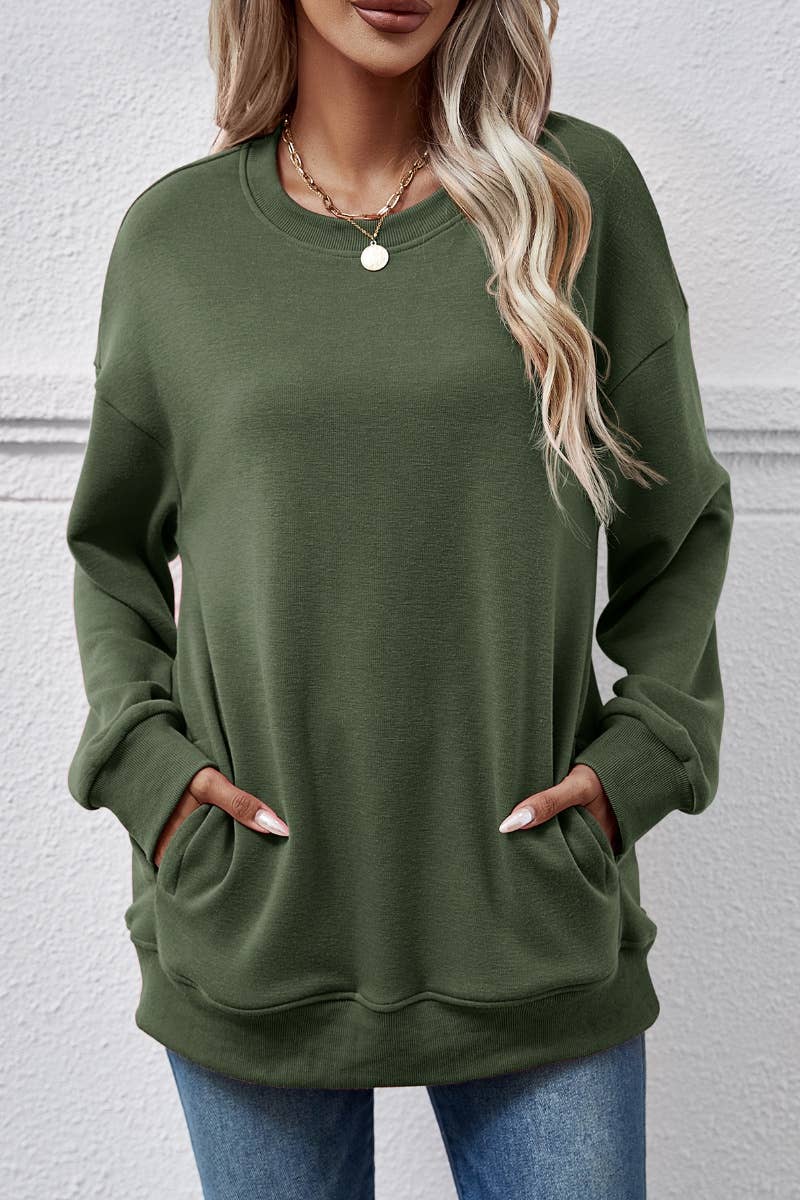 CWOHOL0966_WINTER FLEECE POCKET LONG-SLEEVED HOODIE