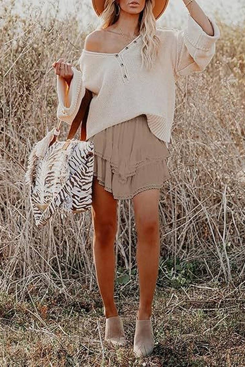 CWBSS0455_HIGH WAIST LAYERED RUFFLE MINI SKIRT