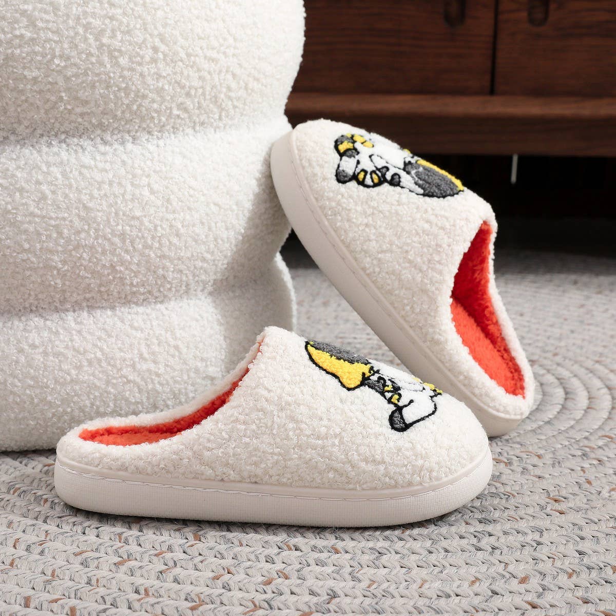 Cute Cat Plush Slippers Winter Warm Indoor_CWSHF00222