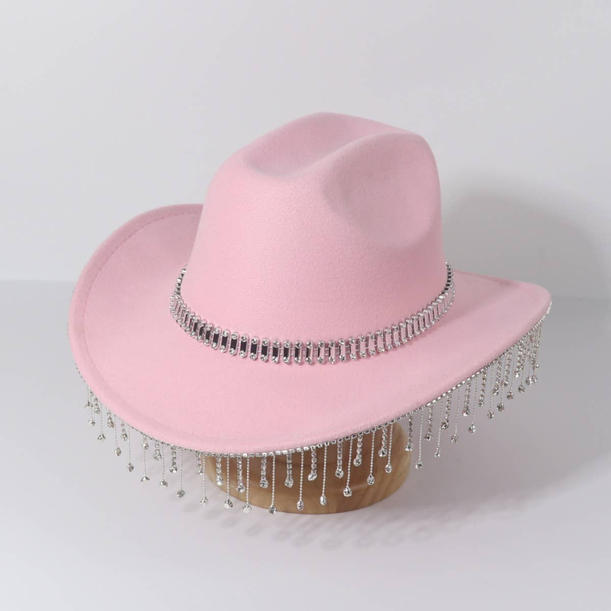 Tassel Trim Western Fedora Cowboy Jazz Hat_CWAH3635