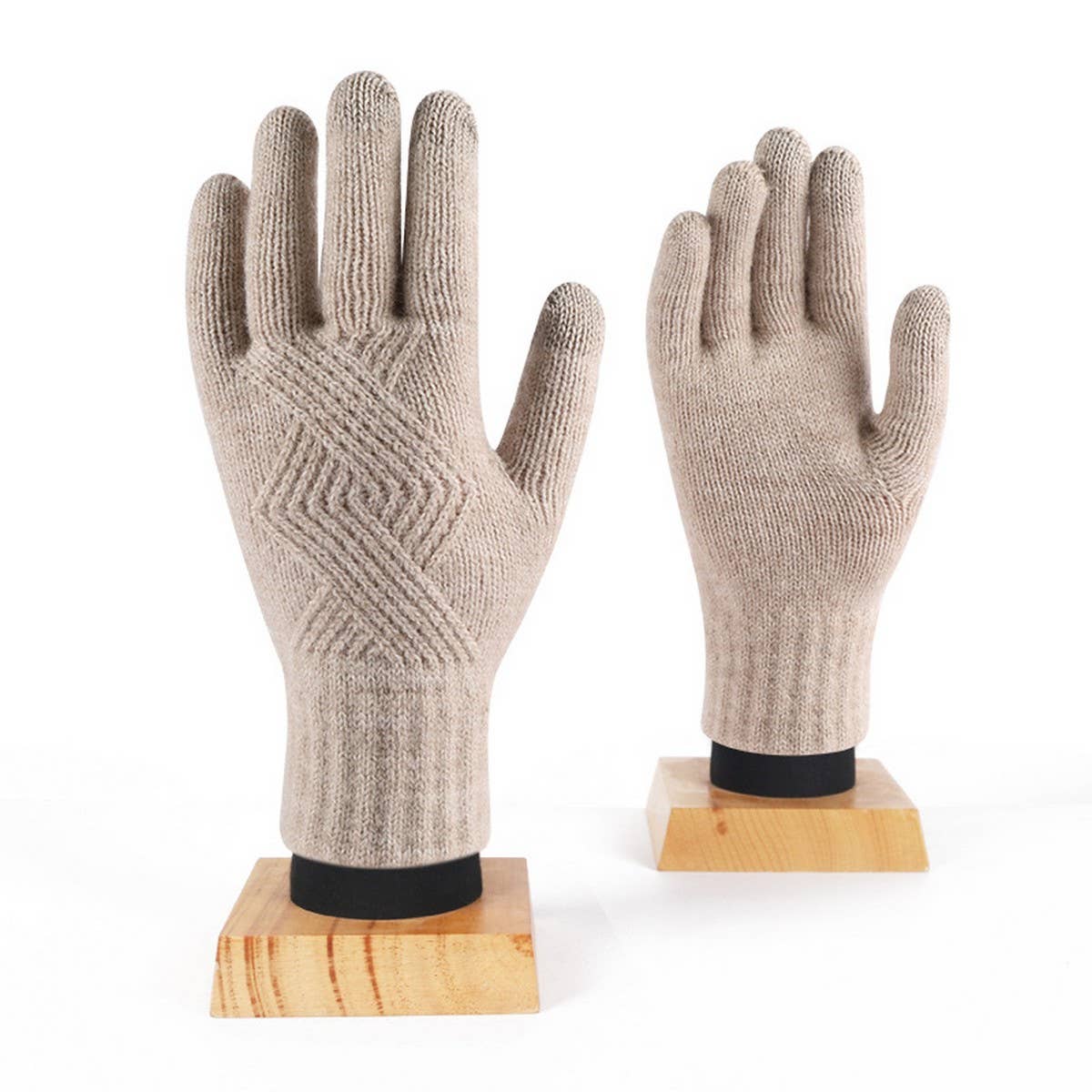 WINTER WARM WOOL KNITTED TOUCH SCREEN GLOVES_CWAG0378