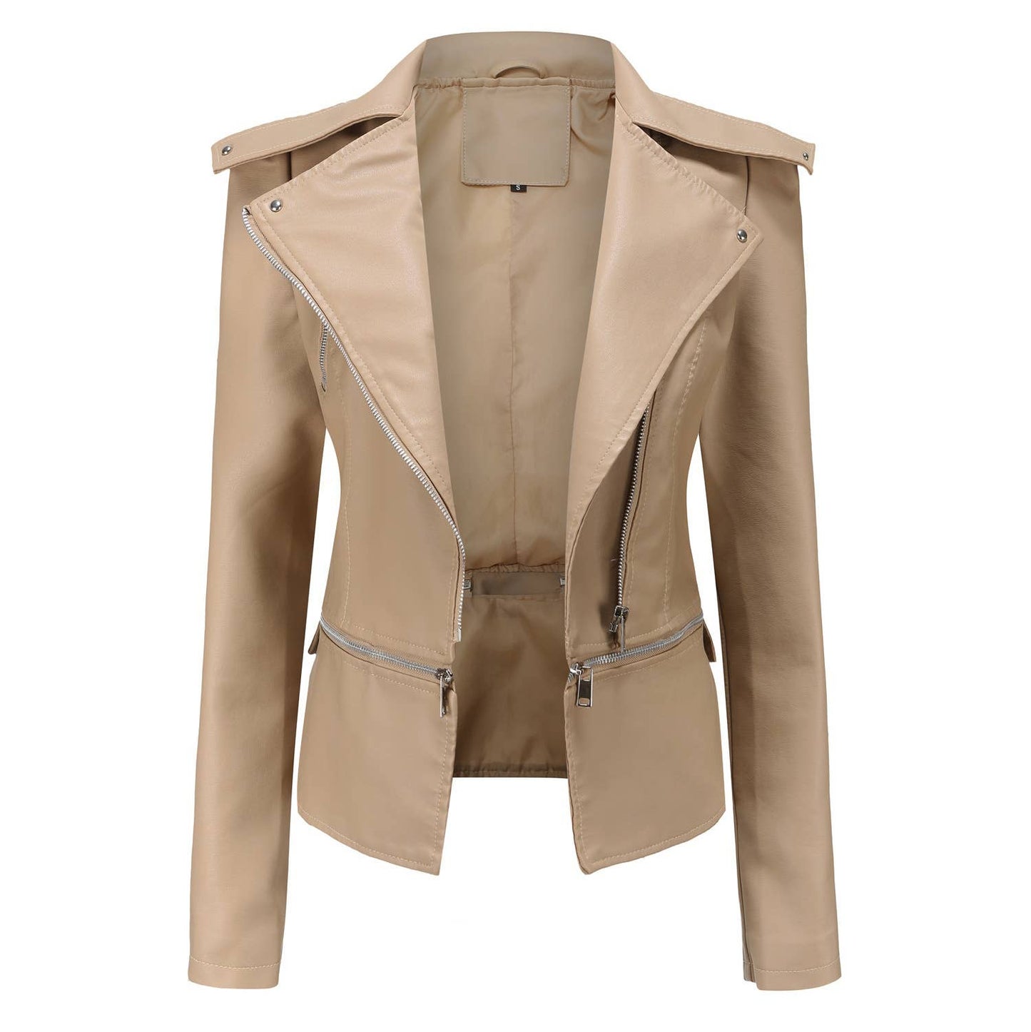 Women's leather garment with removable hem