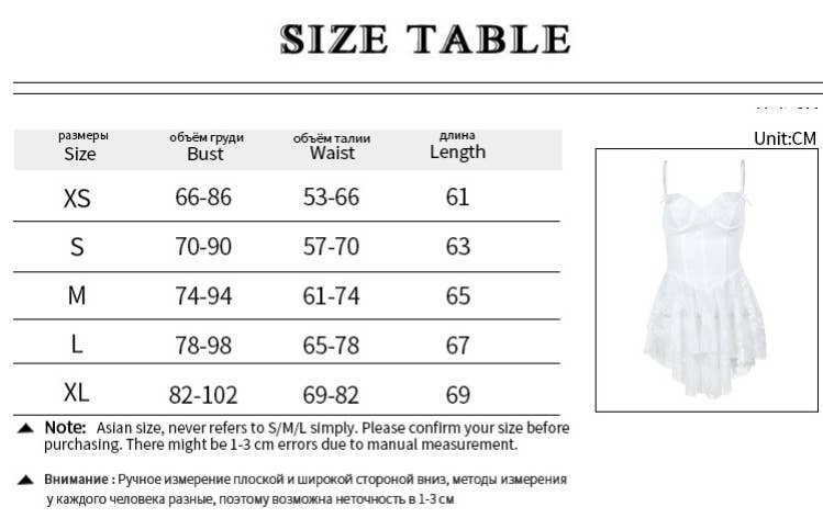 CWDSD6729_SEXY HOT GIRL SUSPENDER RUFFLE LACE A-LINE DRESS