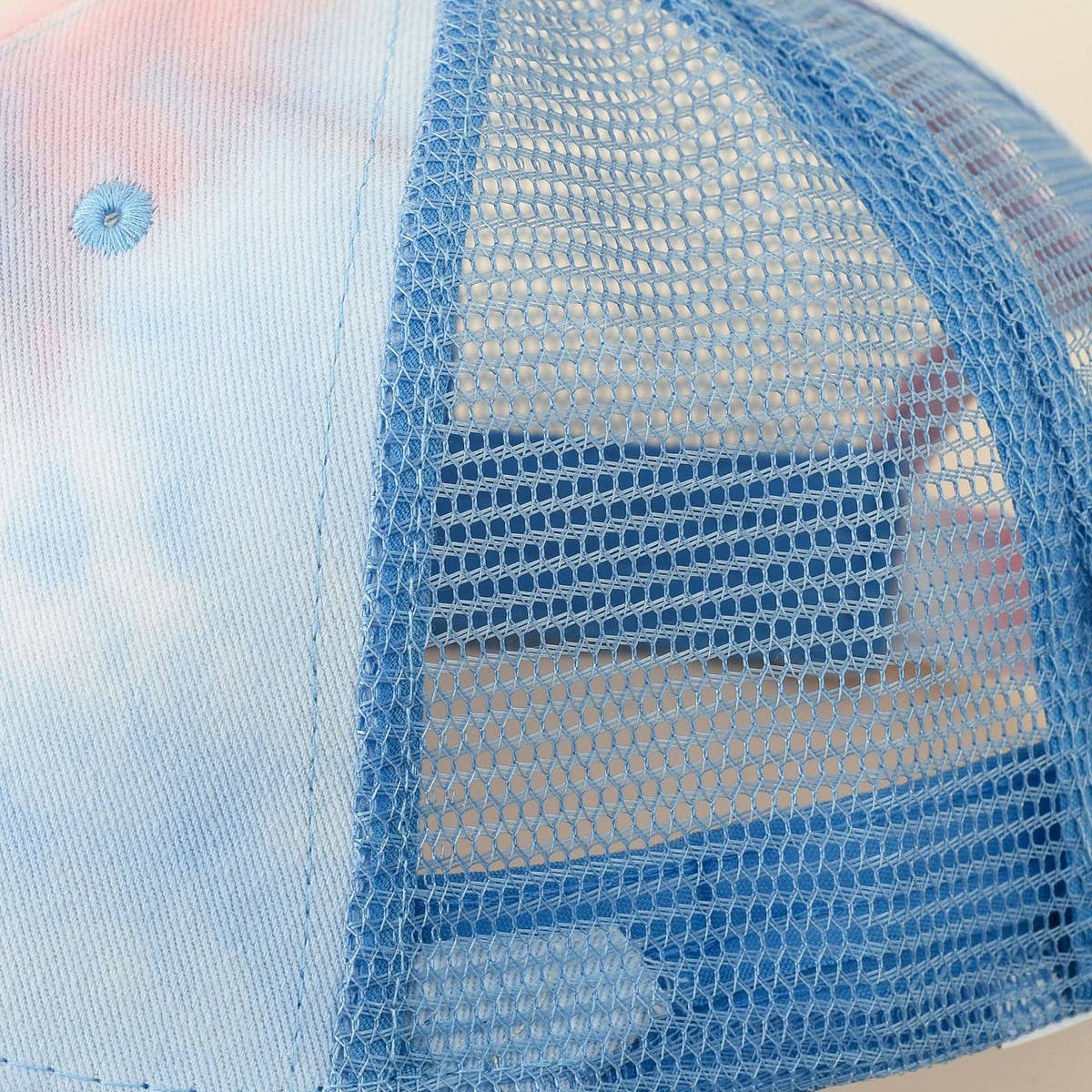 WOMEN TIE-DYE GRADIENT MESH BASEBALL CAP_CWAH1432