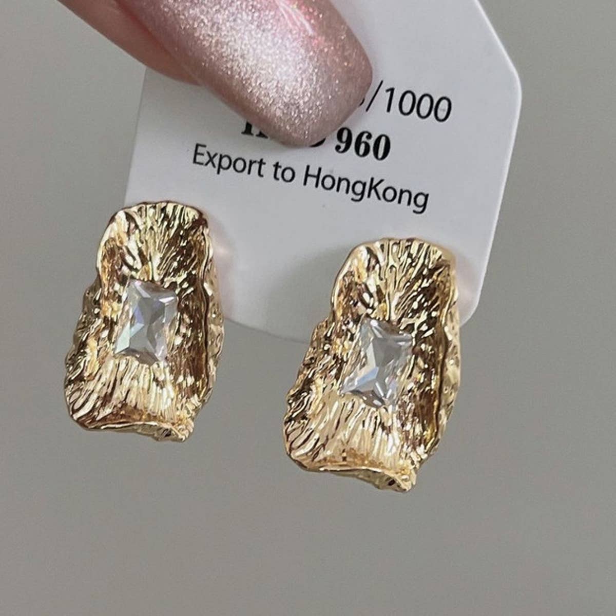 PERSONALIZED HIGH-END IRREGULAR PLEATED EARRINGS_CWAJE1323