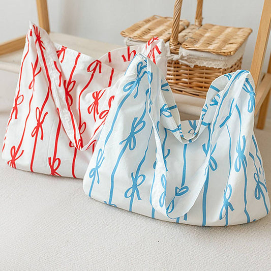 Cotton Canvas Shoulder Bag for Women, Large Size_CWAB5655