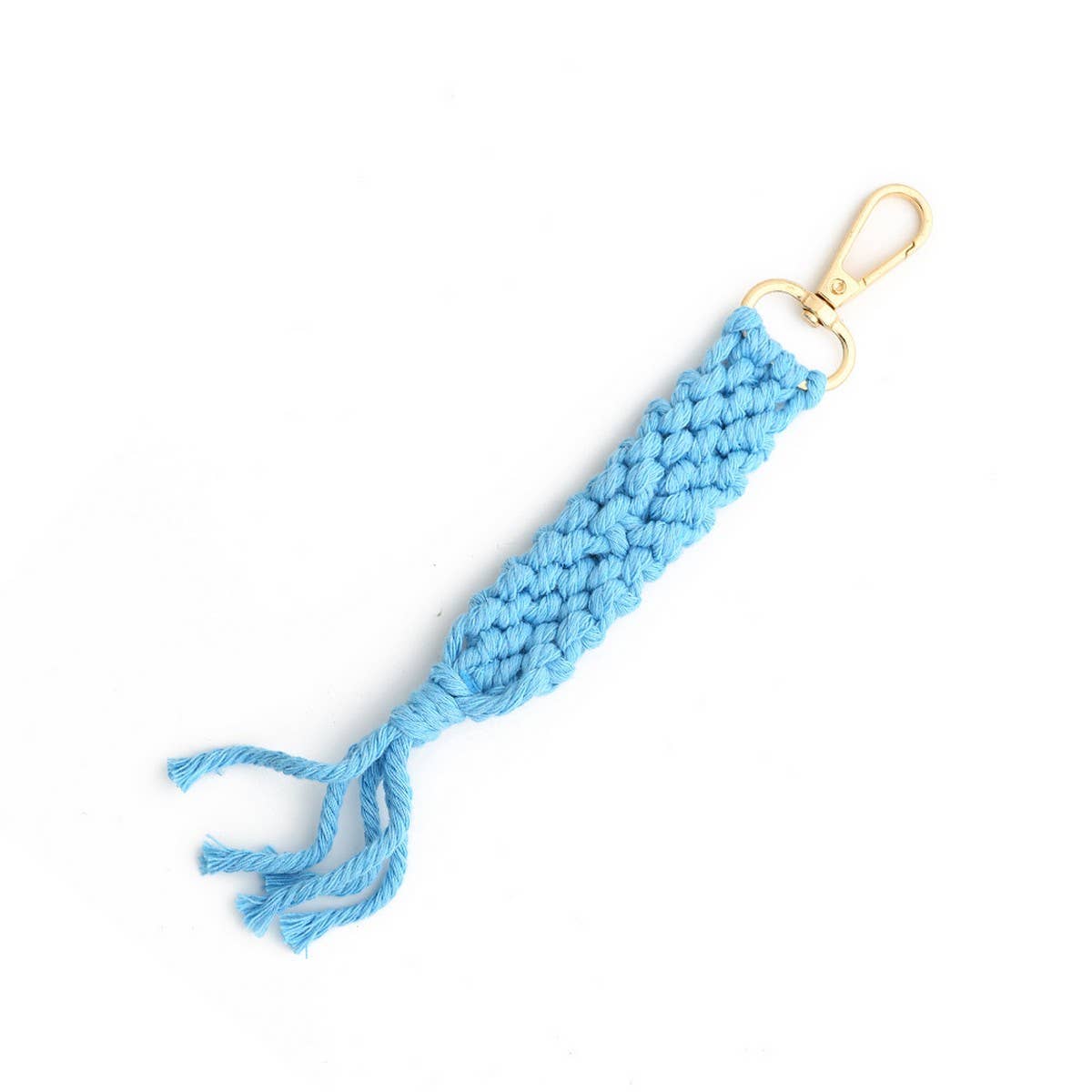 Boho Cotton Tassel Keychain Handmade Woven Charm_CWAB5081