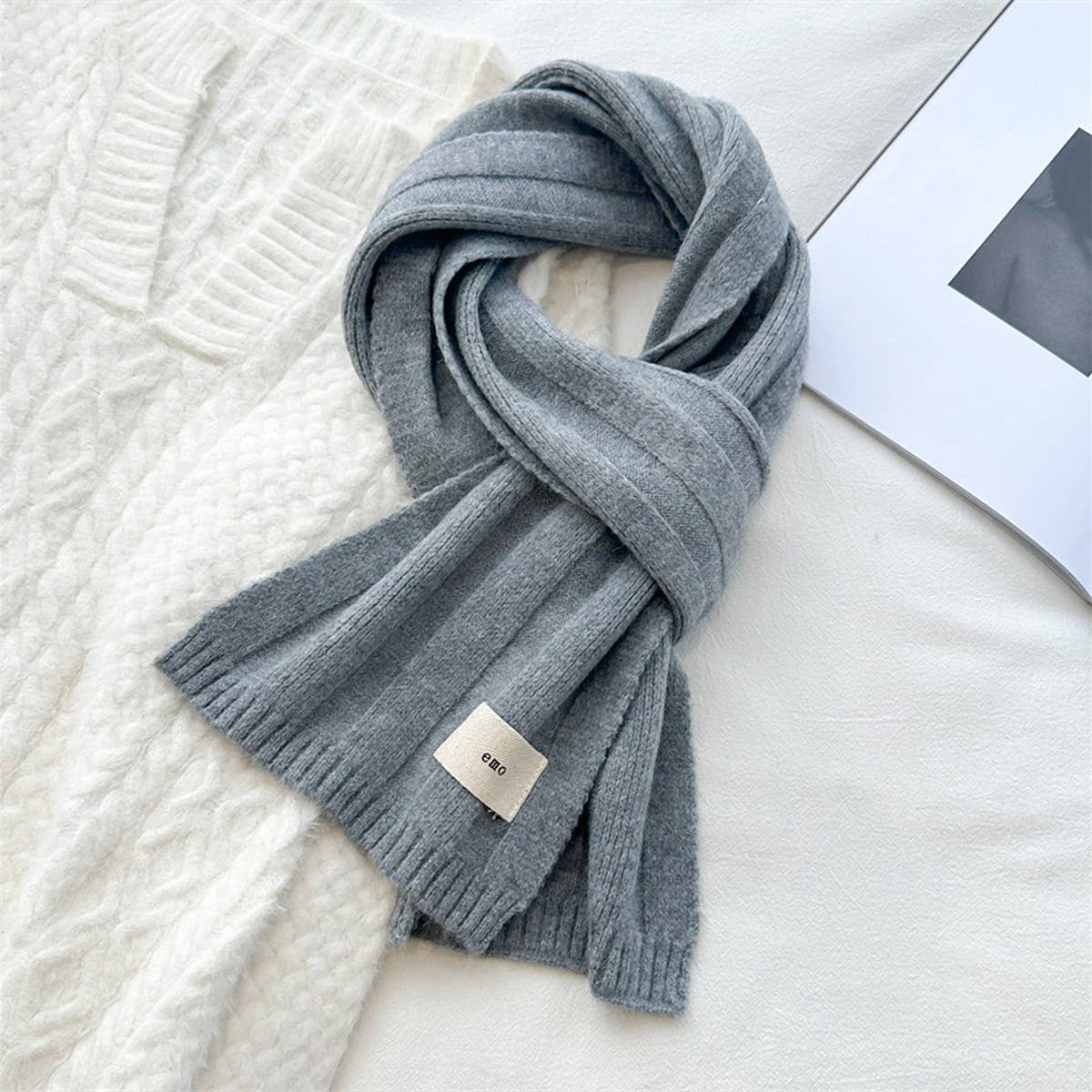 Knit Stripe Scarf - Warm Fall/Winter Unisex Scarf