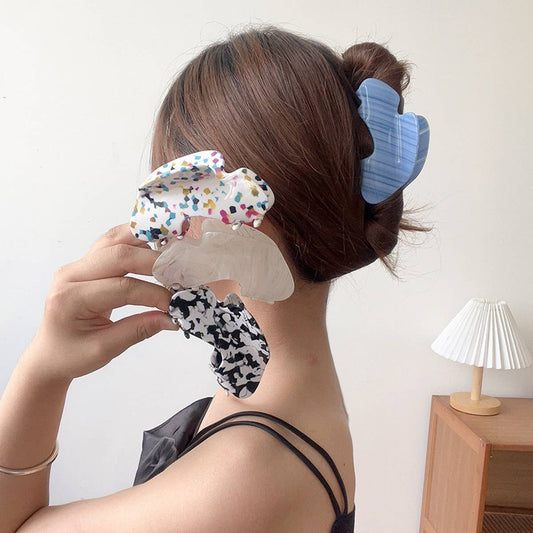 Simple Acetate Hair Claw - French Style Shark Clip