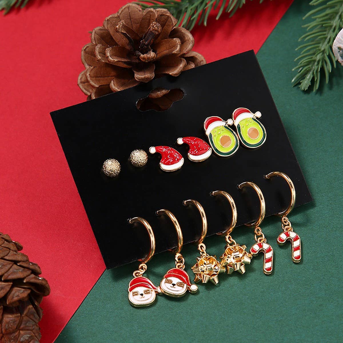 CUTE CHRISTMAS ALLOY EARRINGS SET FOR WOMEN
