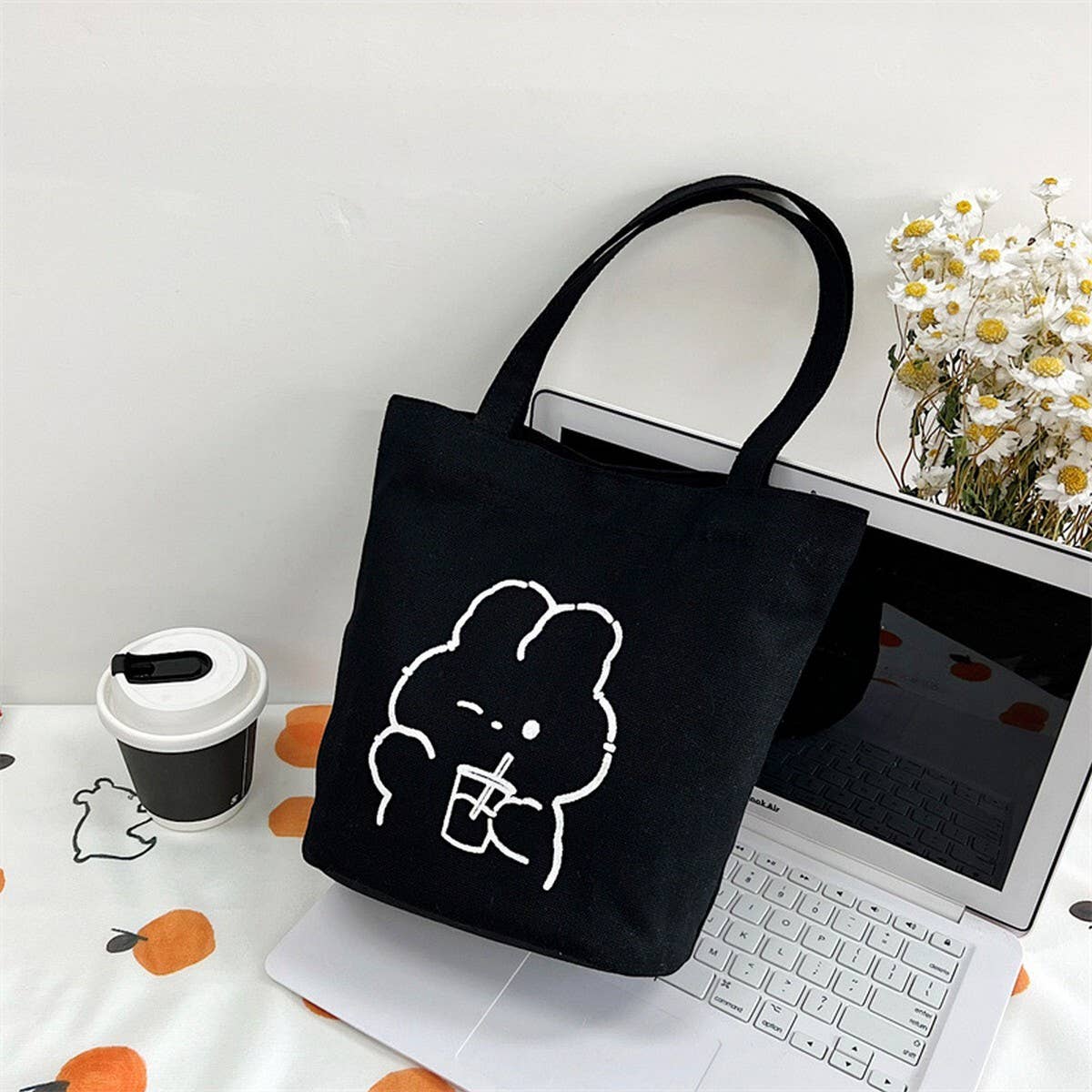 CUTE CARTOON RABBIT MINI TOTE BAG_CWAB1713