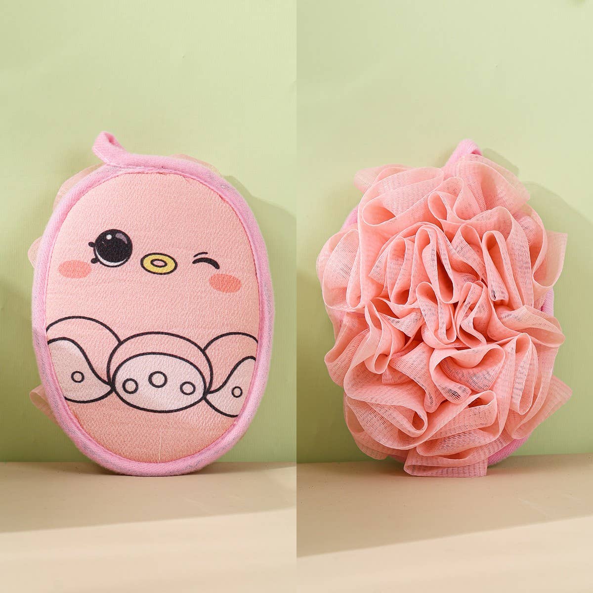 BATH POUF 2 IN 1 SOFT AND NON-FRAGILE BATH BALL_CWMM3329