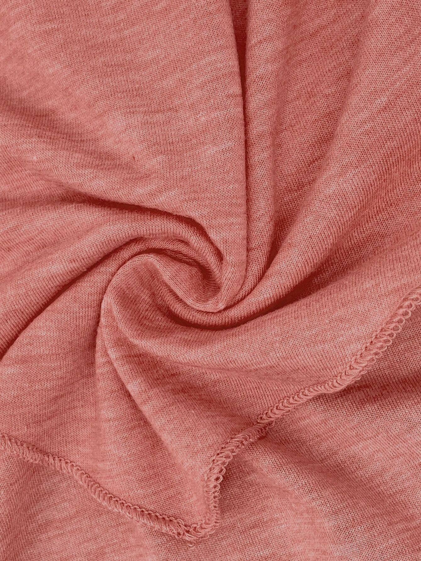 STYLISH CASUAL T-SHIRT WITH SIMPLE IRREGULAR HEM