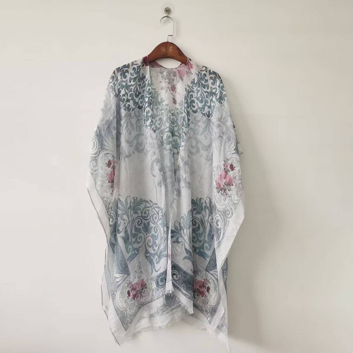 Floral Print Beach Cover-Up Bikini Cardigan