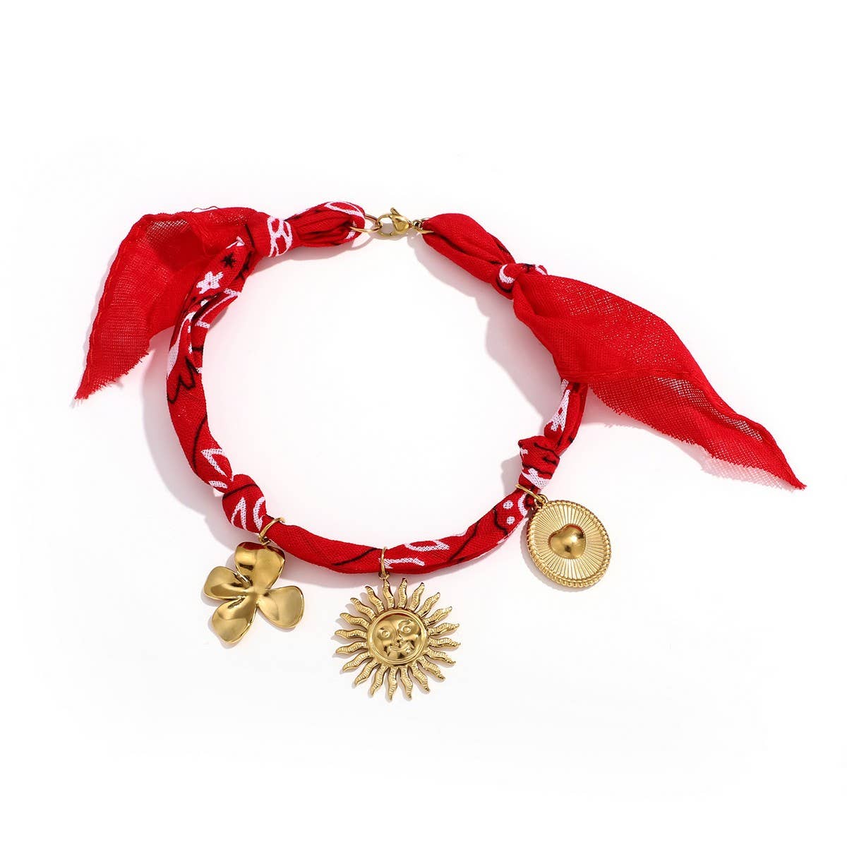 Handmade Silk Thread Anklet with Steel Charms