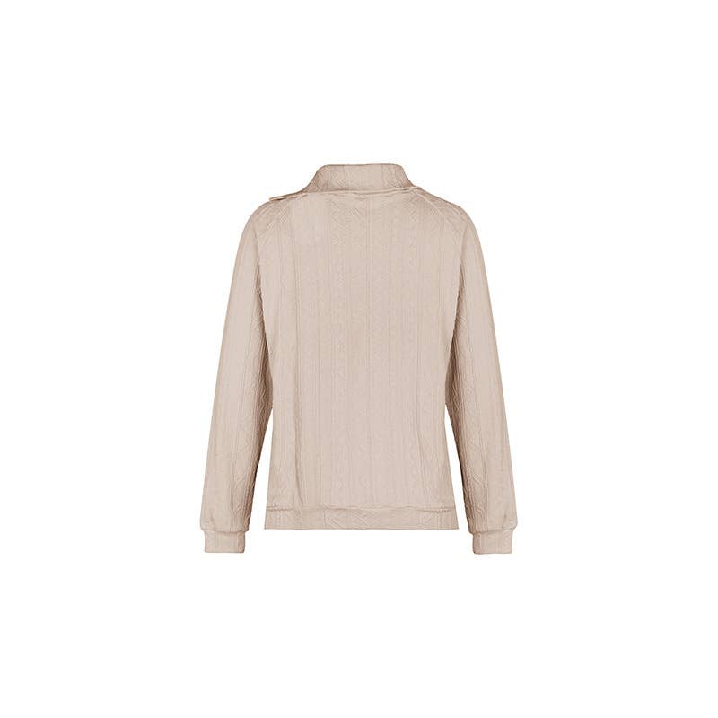 TEXTURE SENSE SOLID COLOR IRREGULAR LAPEL HOODIE