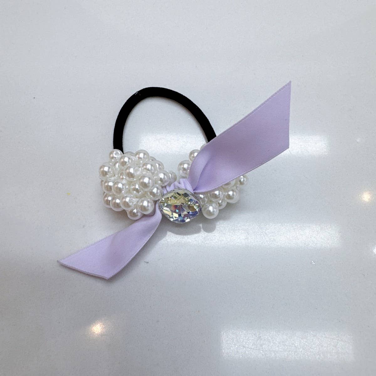 Braided Pearl Hair Tie New Elastic Hair Band_CWAHA6882