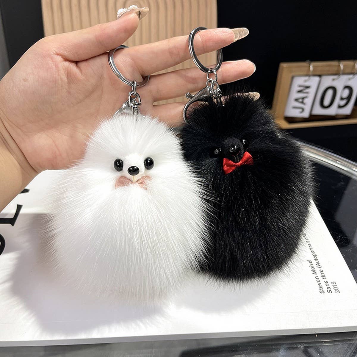 CUTE FOX FUR TAIL DOLL CAR KEYCHAIN BAG PENDANT