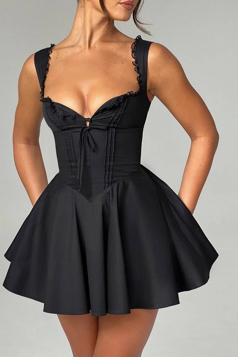 CWDSD8122_LACE SPLICE SEXY BACKLESS BODYCON MINI DRESS