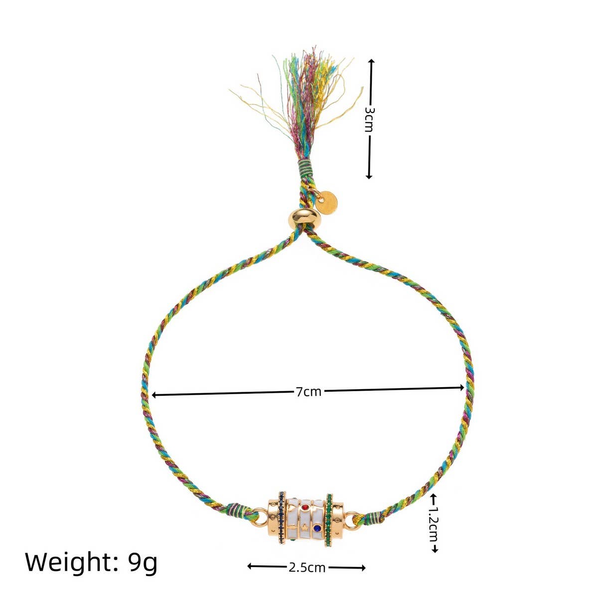 Literary Star Tarot Pendant Colored Bracelet