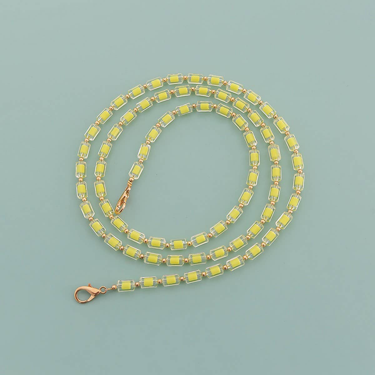 Rainbow Bead,Long Beaded Chain Bag Strap_CWMM5114