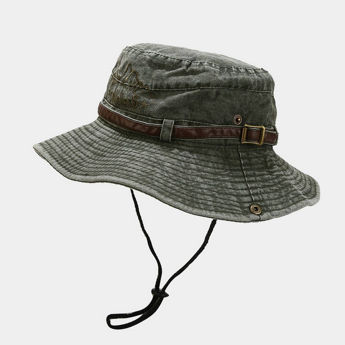 Embroidered Sun Hat with Buckle for Outdoor Sports_CWAH3801